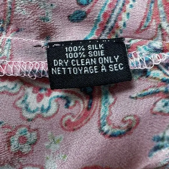 Anthropologie Tolani Silk Pink Geometric Tunic Dress Blouse Size Small Coastal - Picture 16 of 16